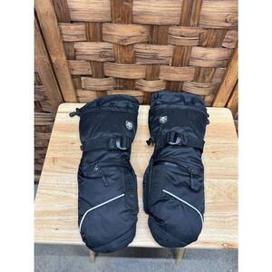 Roots Hipora Thermolite Artic Black Insulated Ski Mittens with Wrist Strap